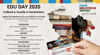Edu day 2020 – Cultura e scuola si incontrano – sabato 26 settembre